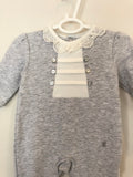 Giggles girls grey lace baby grower