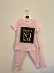 Juniors PJ set-Daddy's No 1 Girl