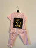Juniors PJ set-Daddy's No 1 Girl