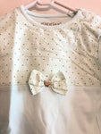 Giggles girls mint with polka dots and bows pyjama set